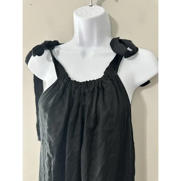 ASOS & Other Stories Gathered Black Tiered‎ Hem Maxi Dress Size 2 - Picture 3 of 8